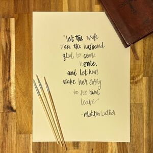 Watercolor - Martin Luther Quote